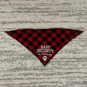Red and Black Plaid Dog Bandana Baby Security